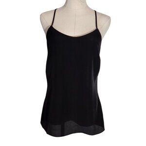 J. Crew Black Sleeveless Adjustable Spaghetti Strap Camisole Top Womens Size 2